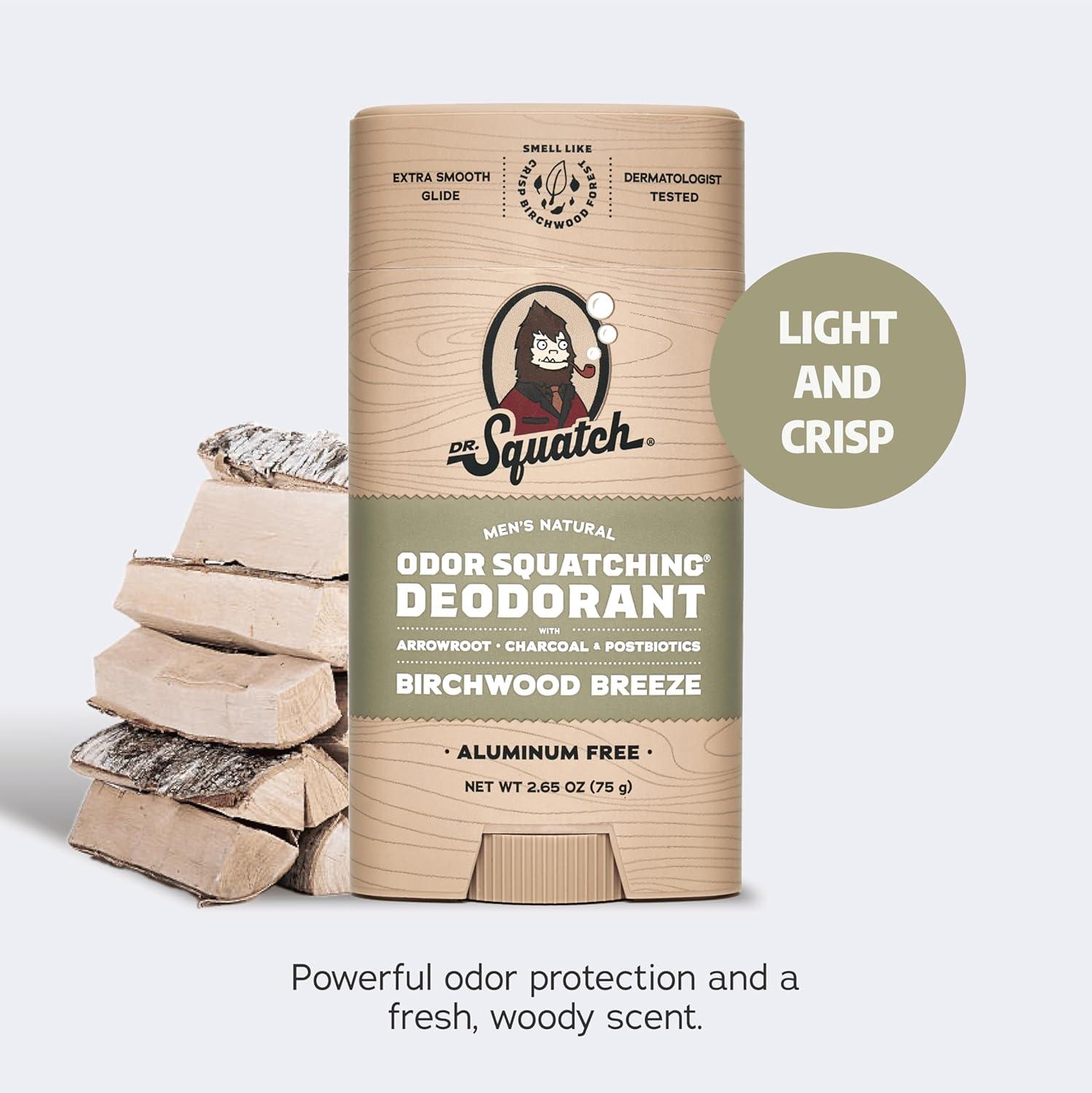 imageDr Squatch Manly Soap and Deodorant Variety Pack Handmade with Organic Oils AluminumFree Summer Citrus and Fresh Falls Mens Natural SoapBirchwood Breeze and Fresh Falls