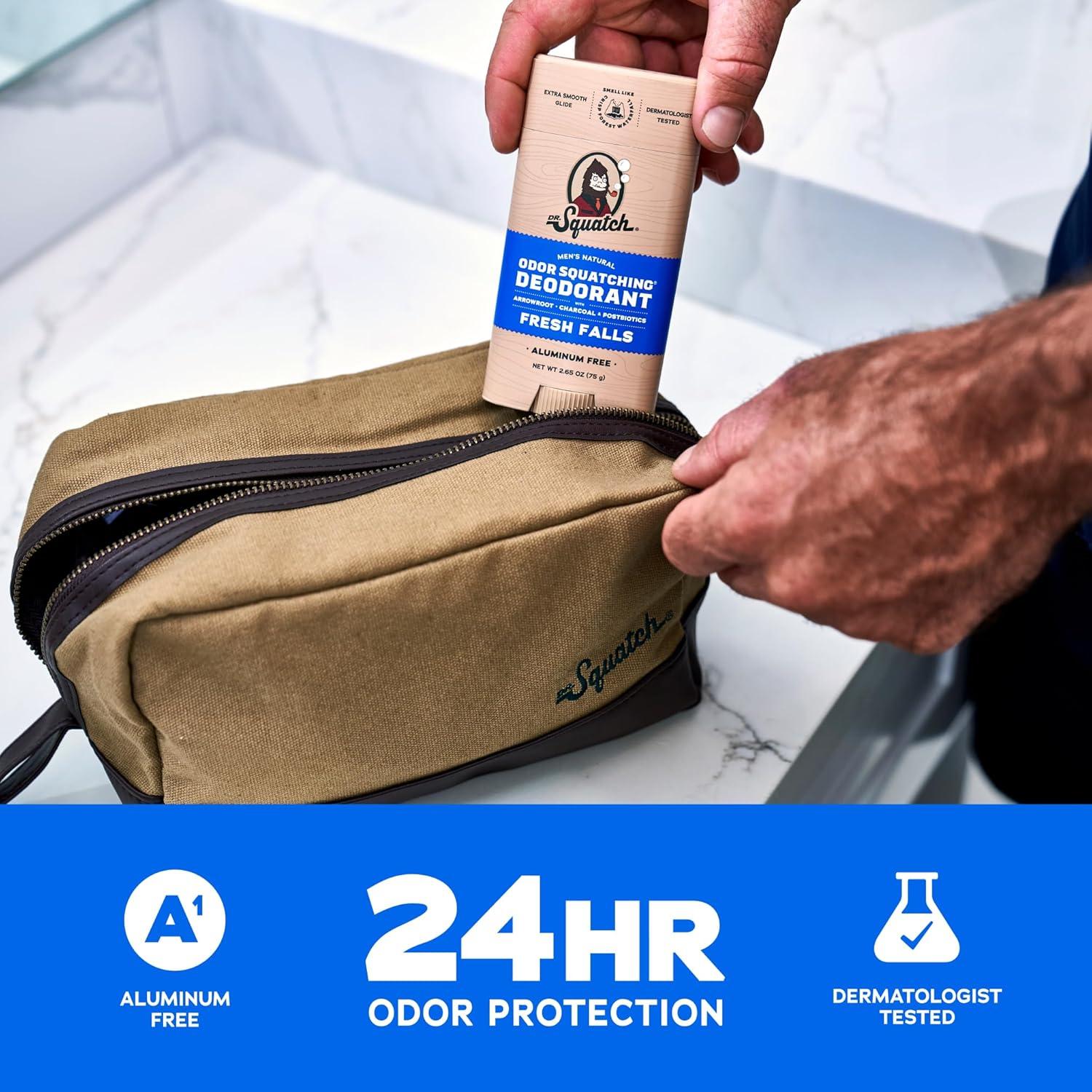 imageDr Squatch Manly Soap and Deodorant Variety Pack Handmade with Organic Oils AluminumFree Summer Citrus and Fresh Falls Mens Natural SoapFresh Falls Vanilla on Vinyl