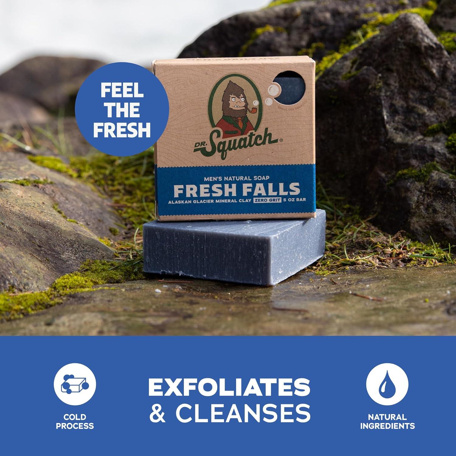 imageDr Squatch Manly Soap and Deodorant Variety Pack Handmade with Organic Oils AluminumFree Summer Citrus and Fresh Falls Mens Natural SoapFresh Falls Vanilla on Vinyl