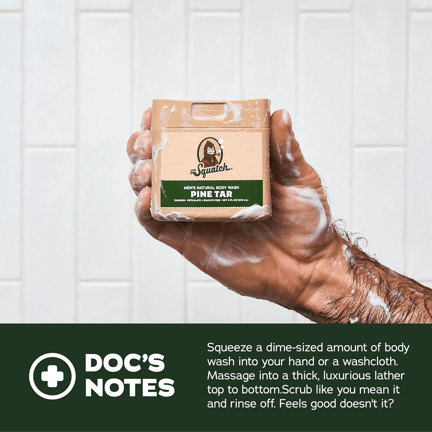 imageDr Squatch NEW Body Wash for Men with Nourishing Natural Ingredients No Paraben Phthalate Sulfate All Day Moisturization Fresh Falls Coconut Castaway ampamp Pine Tar 8 oz 3PackRustic Retreat