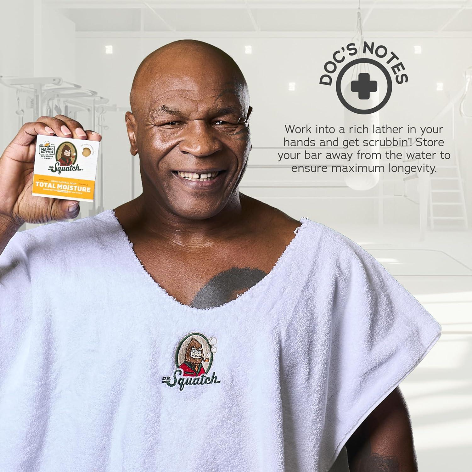 imageDr Squatch NEW Total Moisture Bar Soap for Men No Added Fragrance Formulated for Sensitive Skin Shea Butter 5 oz 3packMango