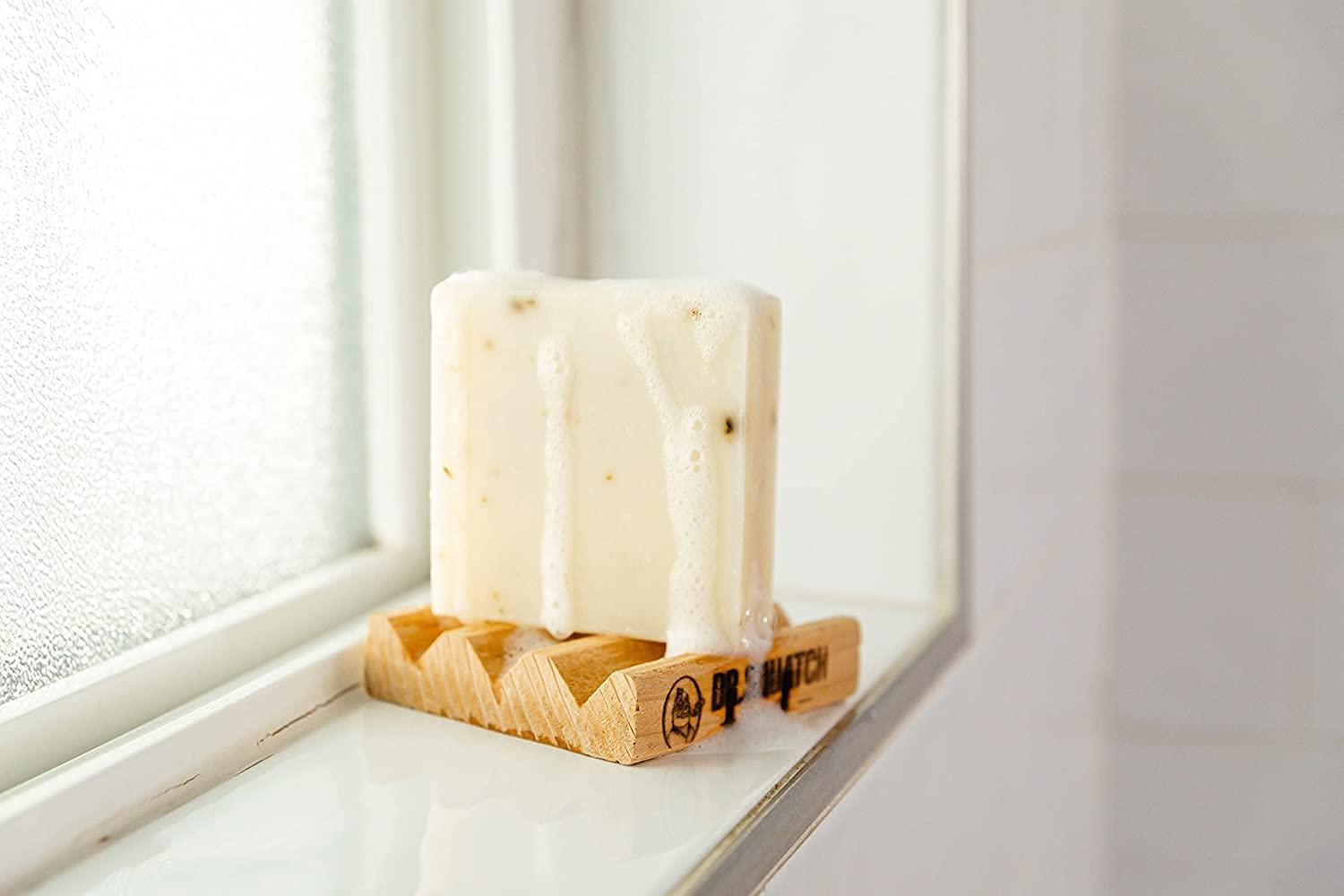 imageDr Squatch Natural Bar Soap for Men Cold Process Soap with No Harsh Chemicals Coastal Mist 5 oz 3PackCedar