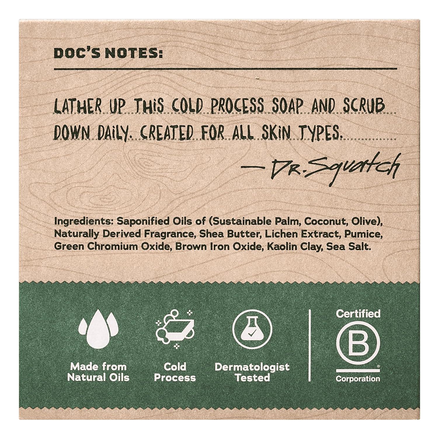 imageDr Squatch Natural Bar Soap for Men Cold Process Soap with No Harsh Chemicals Coastal Mist 5 oz 3PackSierra Storm