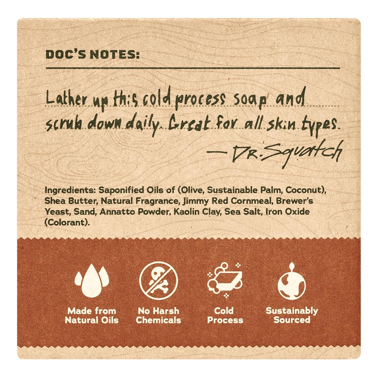 imageDr Squatch Natural Bar Soap for Men Cold Process Soap with No Harsh Chemicals Coastal Mist 5 oz 3PackWood Barrel Bourbon
