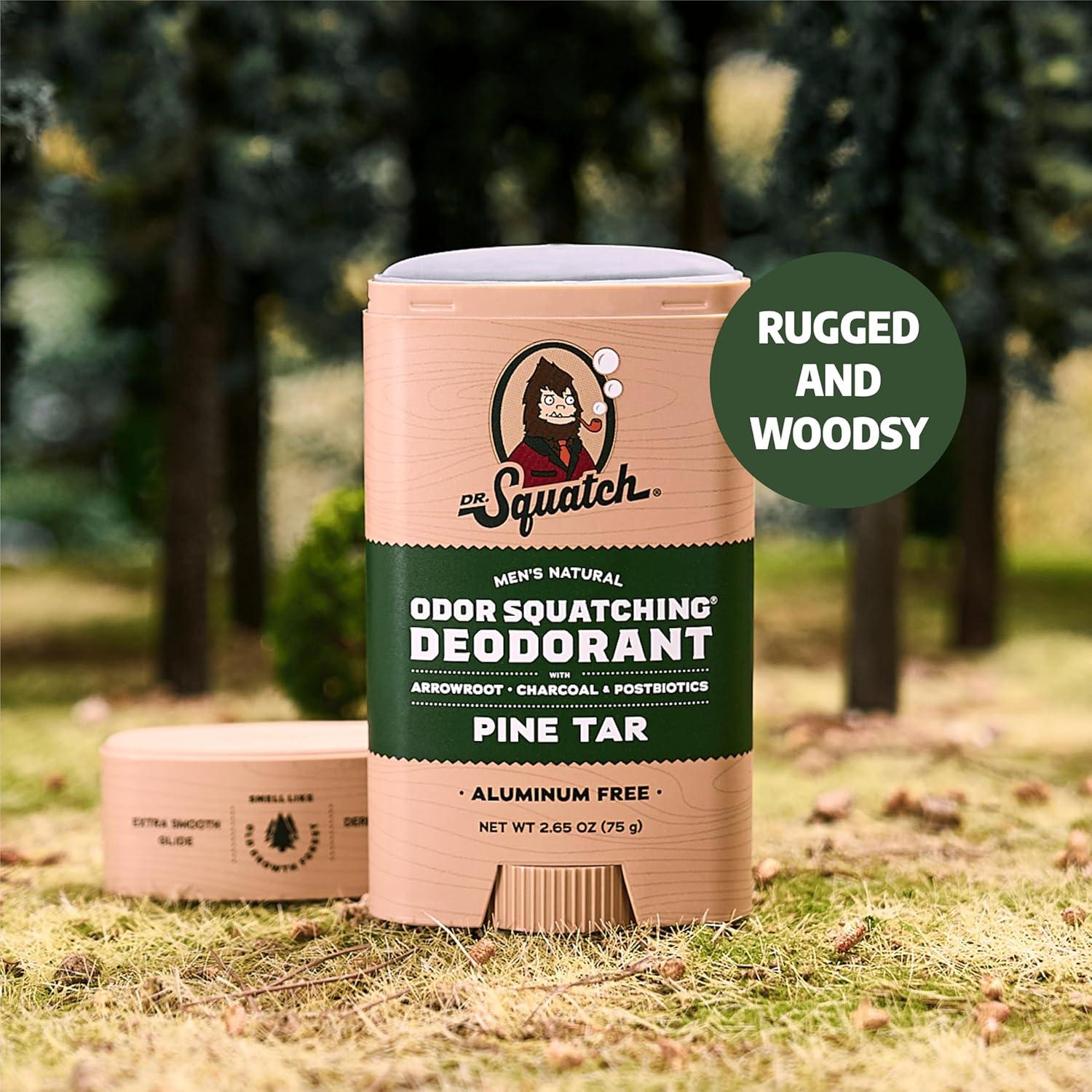 imageDr Squatch Natural Deodorant for Men OdorSquatching Aluminum Free Coconut Castaway ampamp Fresh Falls 265 oz 2PackRustic Breeze