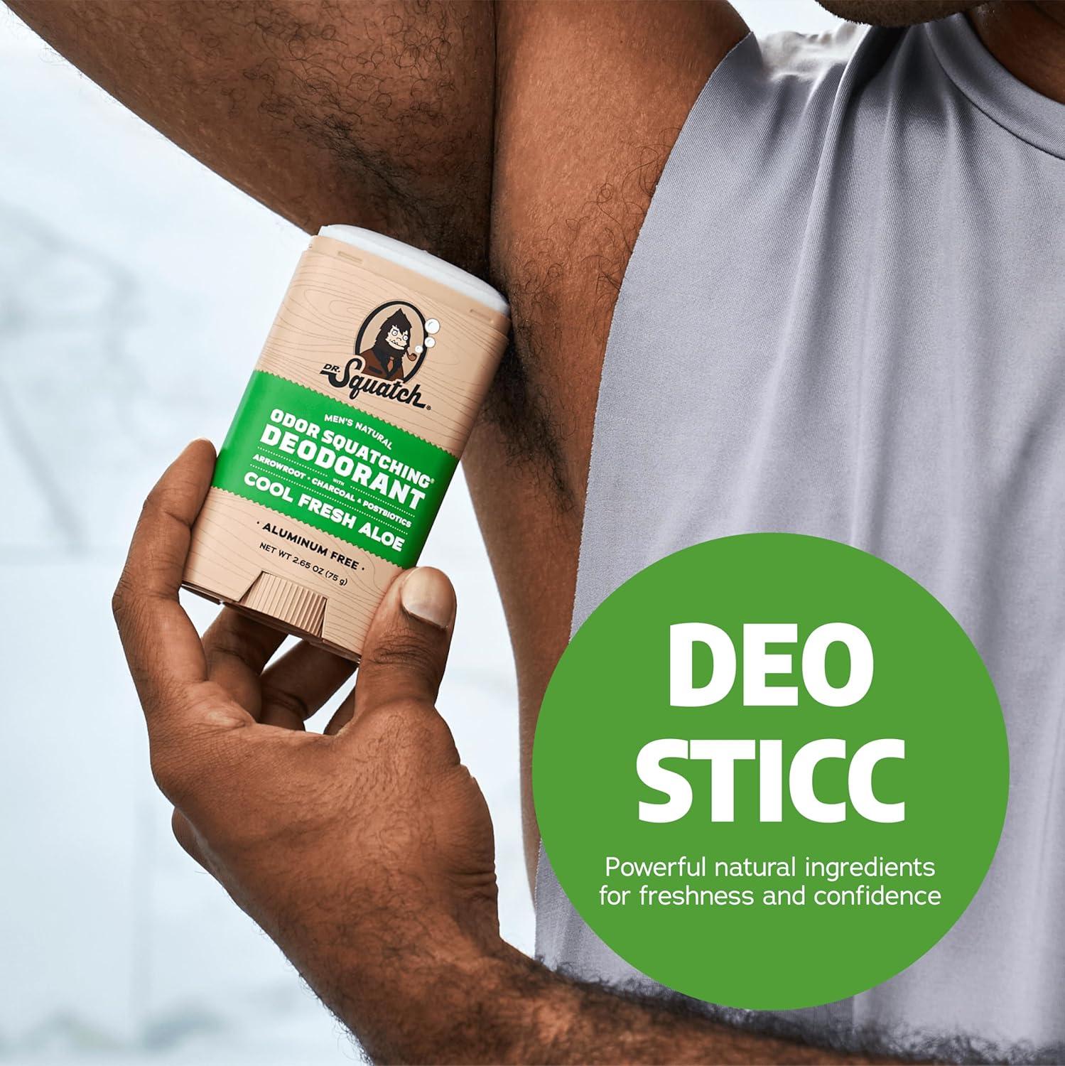 imageDr Squatch Natural Deodorant for Men OdorSquatching Aluminum Free Fresh Falls 265 oz 3PackCool Aloe Fresh