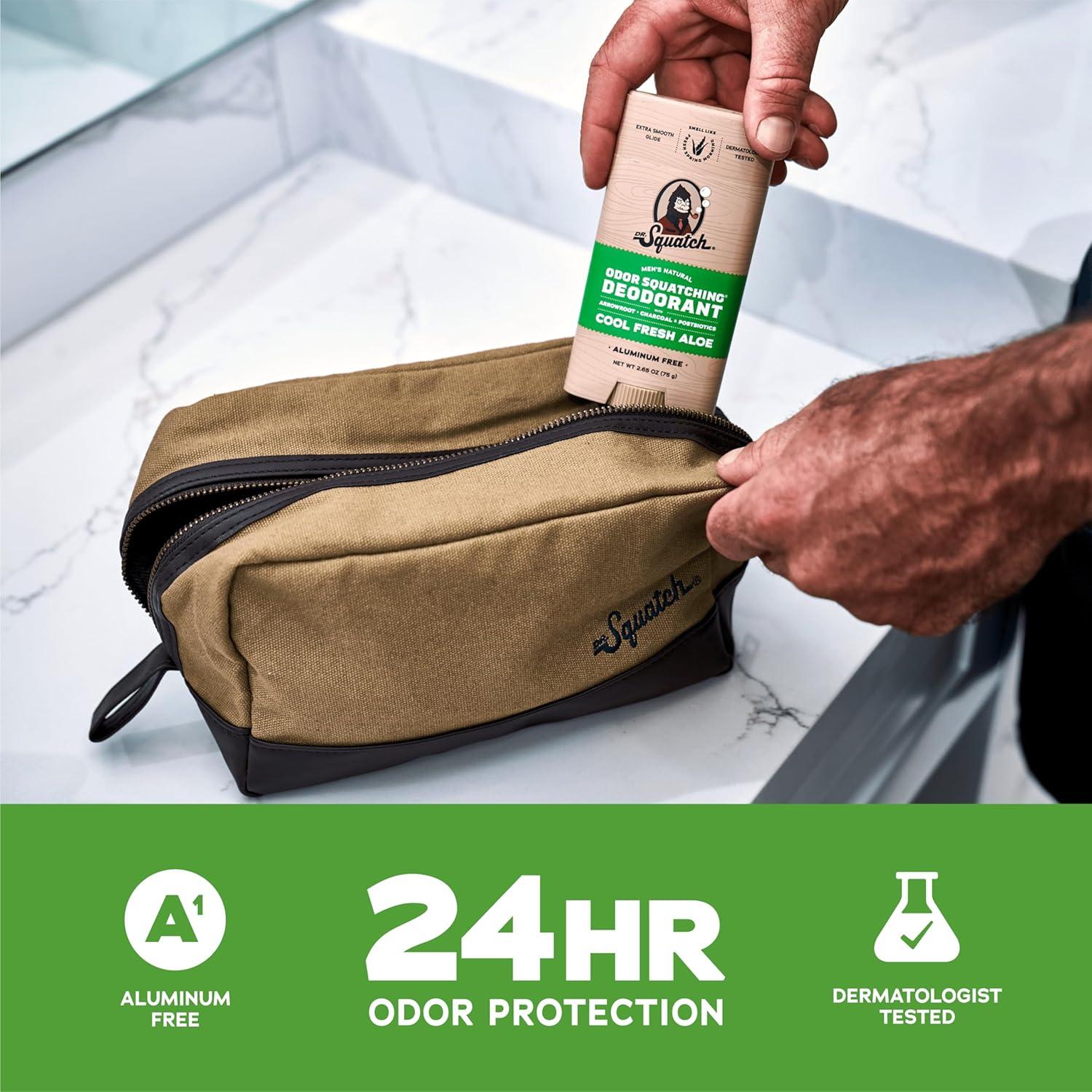 imageDr Squatch Natural Deodorant for Men OdorSquatching Aluminum Free Fresh Falls 265 oz 3PackCool Aloe Fresh