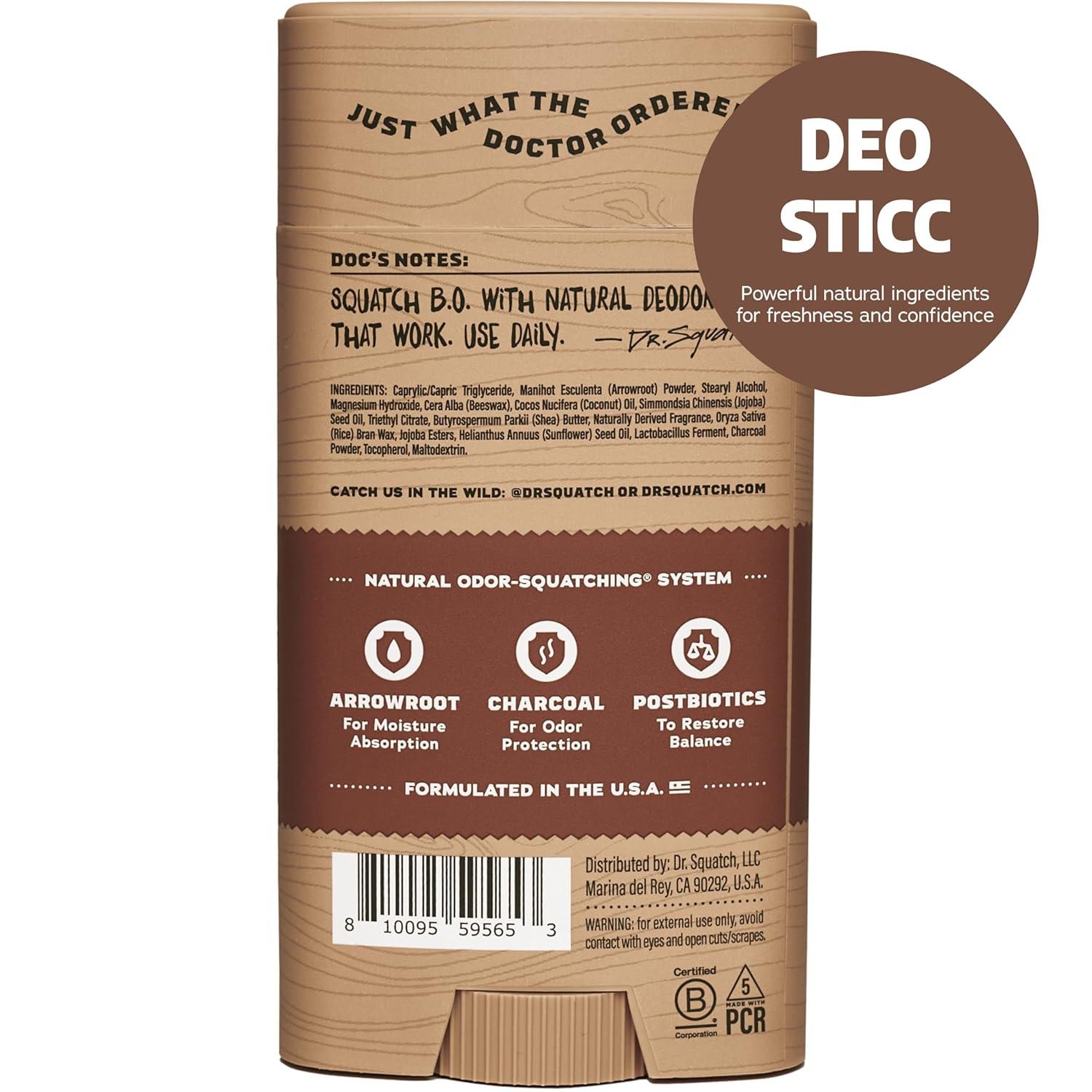 imageDr Squatch Natural Deodorant for Men OdorSquatching Aluminum Free Fresh Falls 265 oz 3PackMaverick Musk