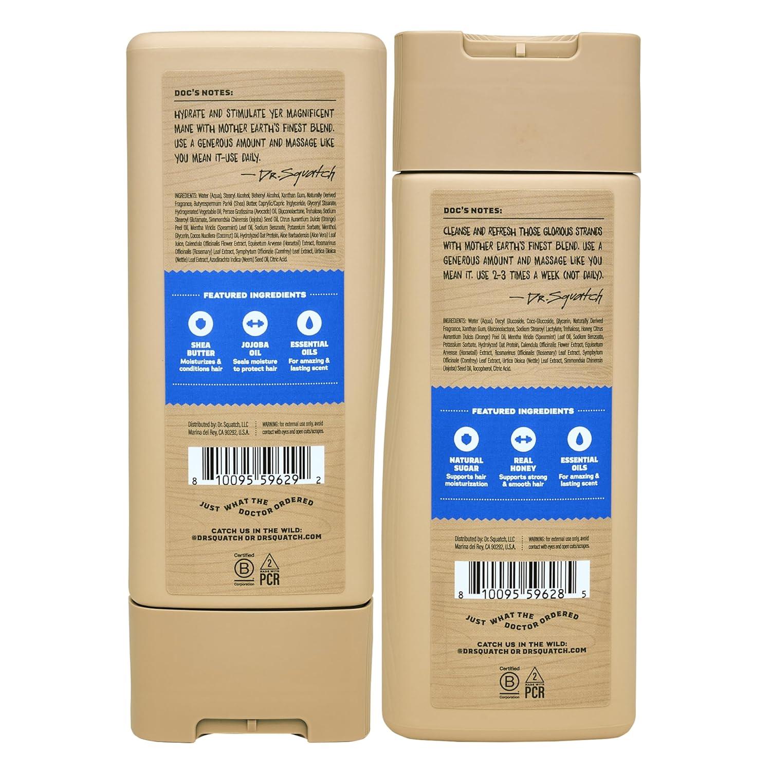 imageDr Squatch Natural Hair Bundle for Men Healthy Full Looking Hair Fresh Falls Shampoo 11 fl oz Fresh Falls Conditioner 11 fl ozFresh Falls