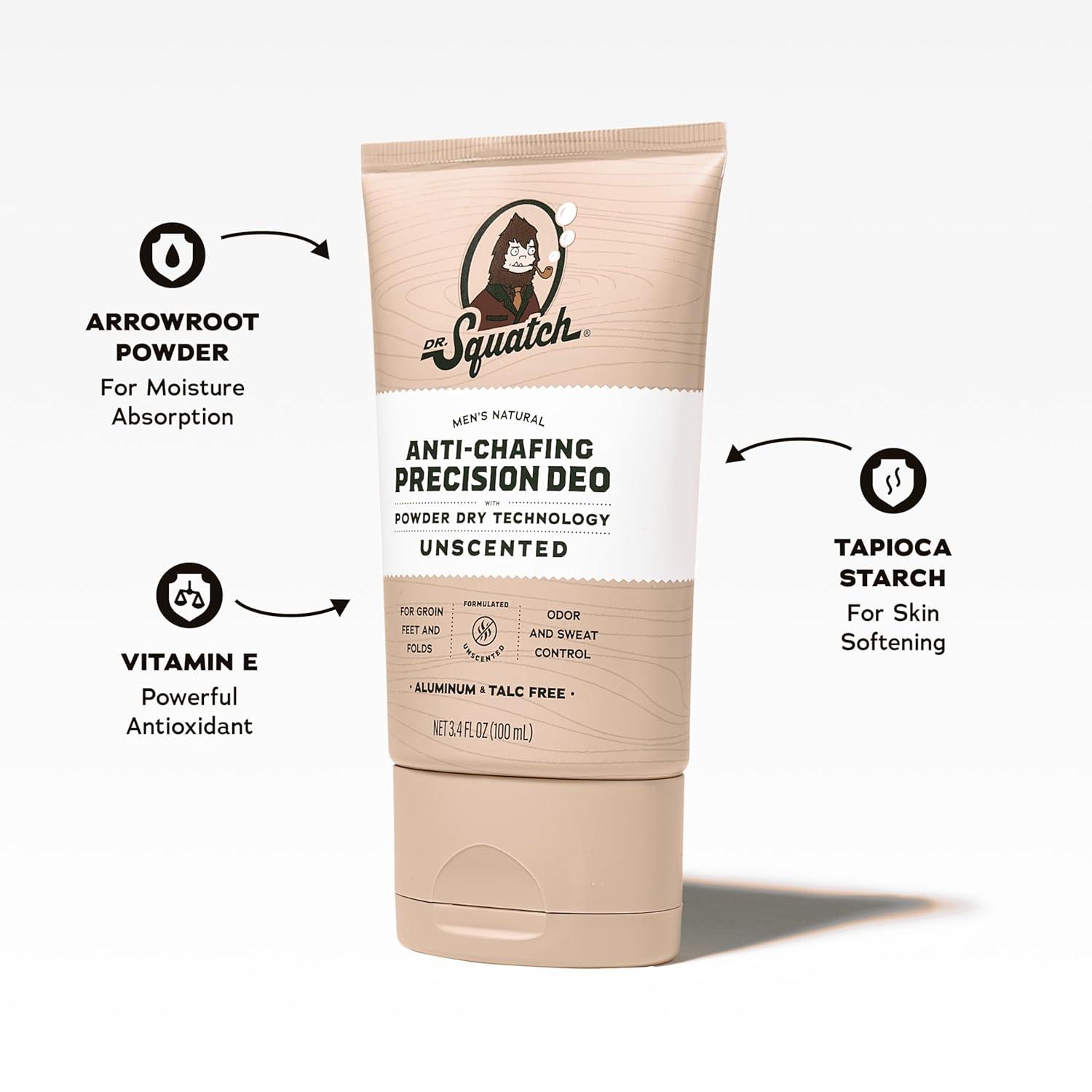 imageDr Squatch Precision Deo Dry Lotion No Mess Body Powder Lotion for Men Made With Natural Ingredients 2 Pack Unscented