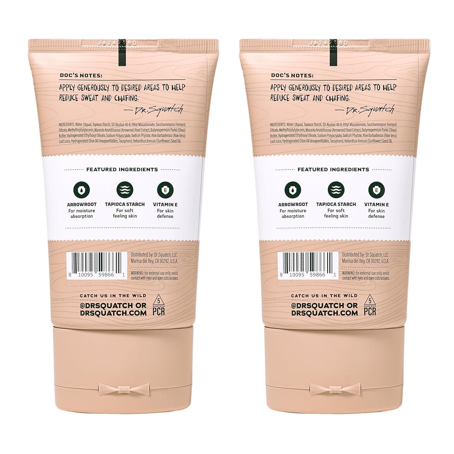 imageDr Squatch Precision Deo Dry Lotion No Mess Body Powder Lotion for Men Made With Natural Ingredients 2 Pack Unscented