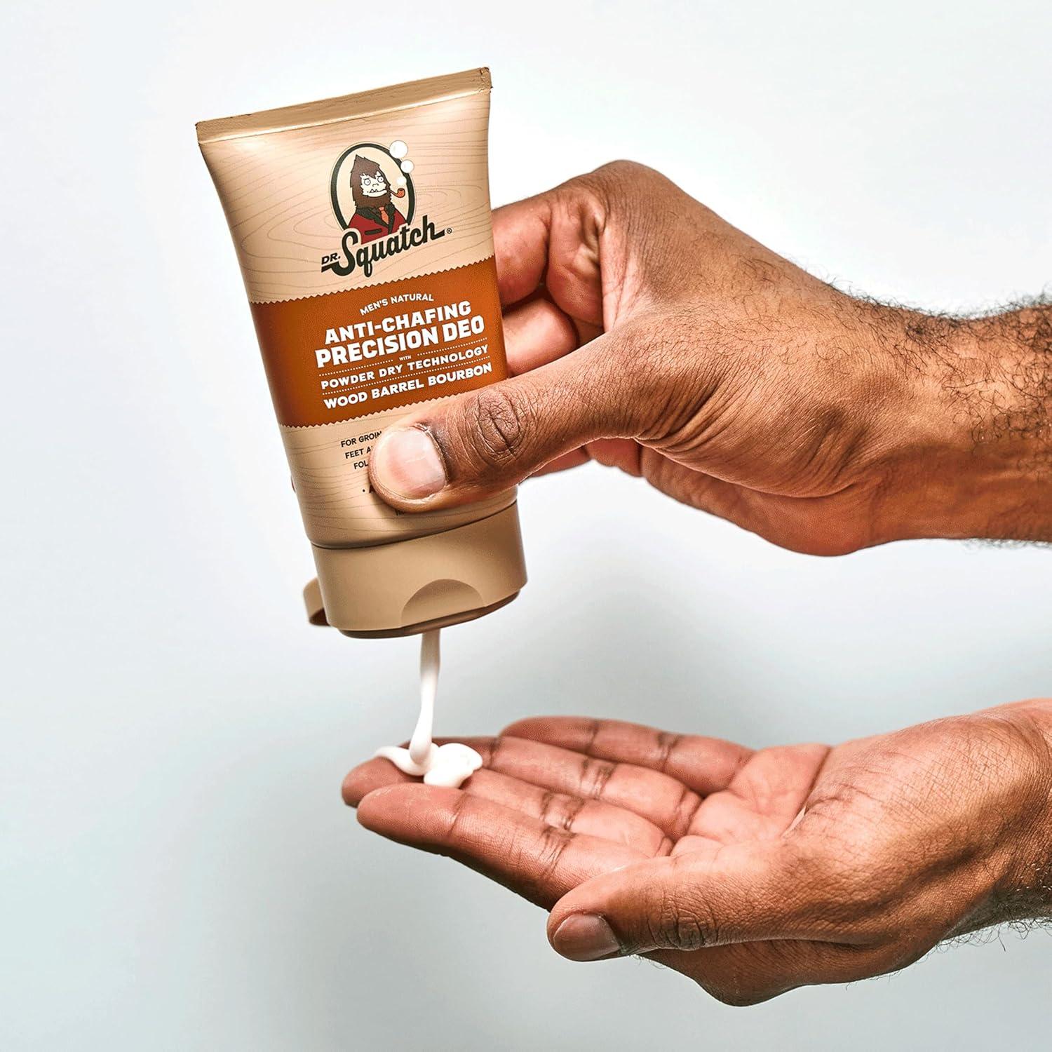 imageDr Squatch Precision Deo Dry Lotion No Mess Body Powder Lotion for Men Made With Natural Ingredients 2 Pack Wood Barrel Bourbon