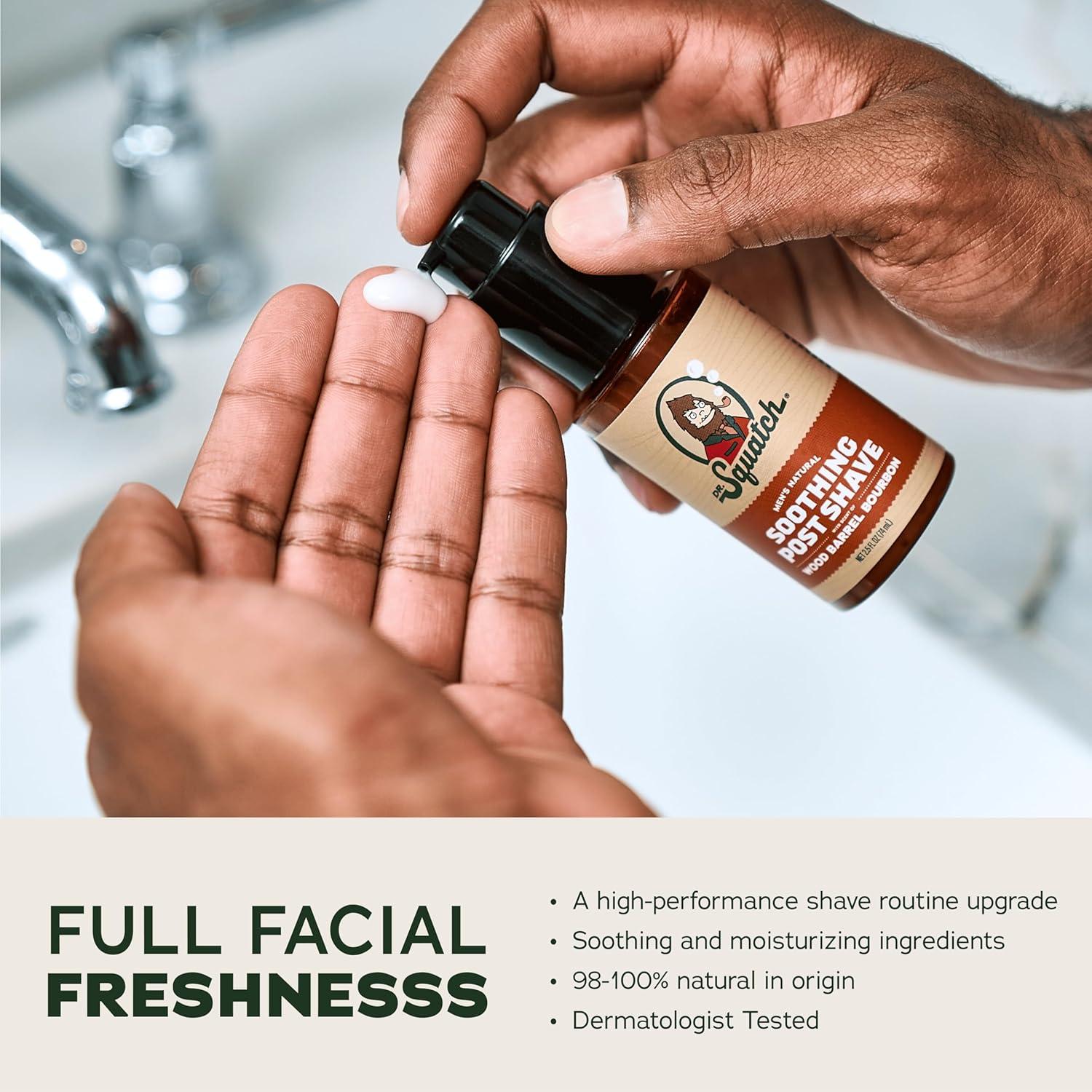 imageDr Squatch Wood Barrel Bourbon Smooth Shave Bundle Easy Glide Butter Soothing Post Shave Natural Ingredients Manly Fragrance MoisturizingWood Barrel Bourbon
