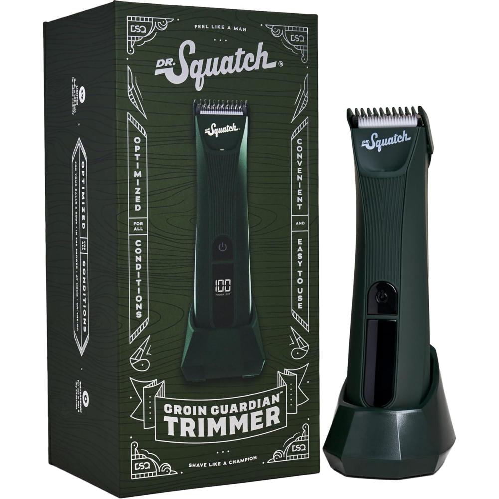 imageDr Squatch Groin Guardian Electric Trimmer With SquatchShield Technology for Groin ampamp Body Hair Cordless With Builtin LED Light Green