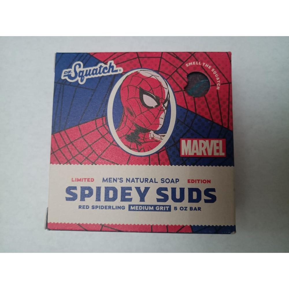 imageDr Squatch Limited Edition All Natural Bar Soap for Men with Medium Grit Spidey Suds
