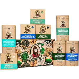 Dr. Squatch 2024 Holiday Bundle – Men’s Natural 4 Soap and 4 Deodorant Gift Set – Cold Process Soap with No Harsh Chemicals + Odor-Squatching, Aluminum Free Deodorant(Festive Freshness)