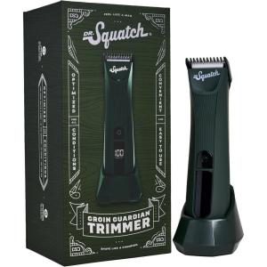 Dr. Squatch Groin Guardian Electric Trimmer With Squatch-Shield Technology for Groin & Body Hair, Cordless With Built-in LED Light, Green