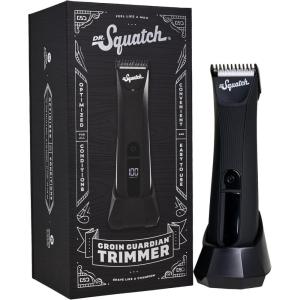 Dr. Squatch Groin Guardian Electric Trimmer with Squatch-Shield Technology – Cordless Body Hair Trimmer with Built-in LED Light, Black