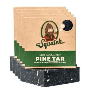 Dr. Squatch Natural Bar Soap for Men – Cold Process Soap with No Harsh Chemicals – Fresh Falls (5 oz, 5-Pack)(Pine)