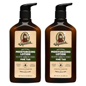 Dr. Squatch Natural Hand and Body Lotion for Men – Made with Shea Butter, Coconut Oil, Vitamin E for 24-Hr Moisturization – Pine Tar (10 fl oz, 2-Pack)(10 Fl Oz (Pack of 2))