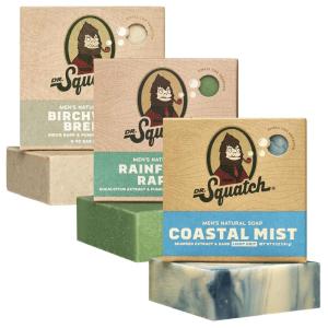 Dr. Squatch Natural Bar Soap for Men – Cold Process Soap with No Harsh Chemicals – Pine Tar, Cedar Citrus & Bay Rum (5 oz, 3-Pack)(Stormwood Fresh)