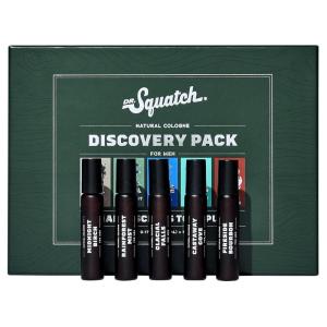 Dr. Squatch Natural Cologne for Men – Mini Cologne Trial Set – Midnight Birch, Rainforest Mist, Glacial Falls, Castaway Cove, Fireside Bourbon (0.17 fl oz, 5-Pack)(Variety)