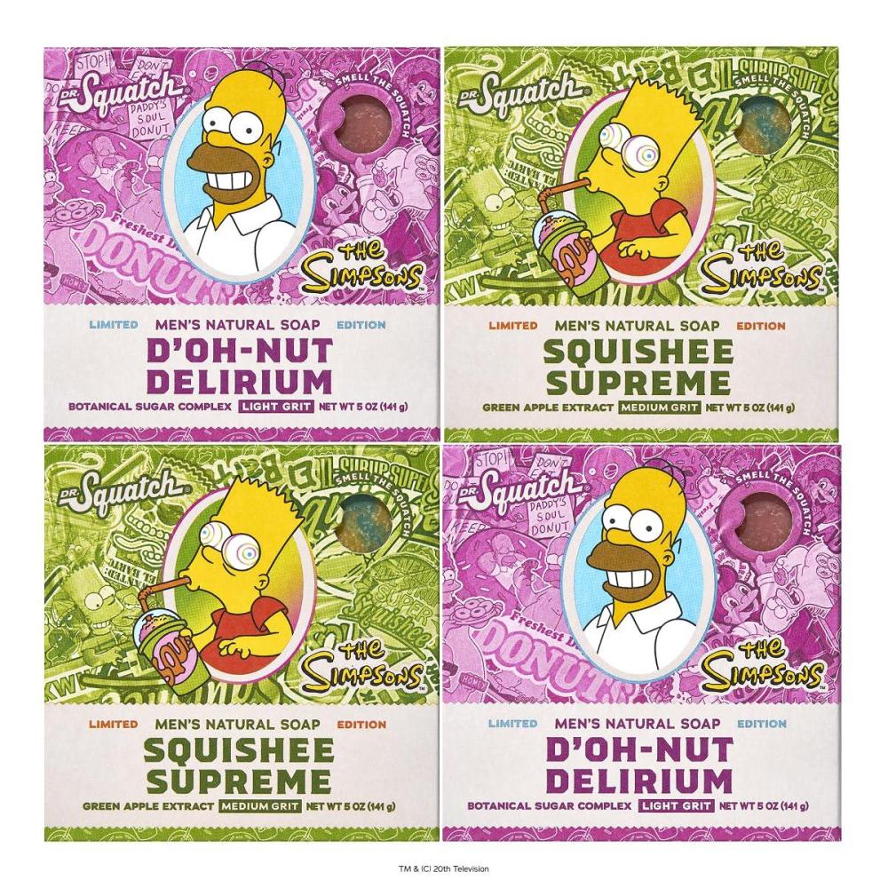 imageDr Squatch Natural Mens Bar Soap Limited Edition Trojan Gifts for Men Natural Cold Process Soap Bar Briccd Up 5 oz Magnum Bricc 137 oz 4PackSimpsons