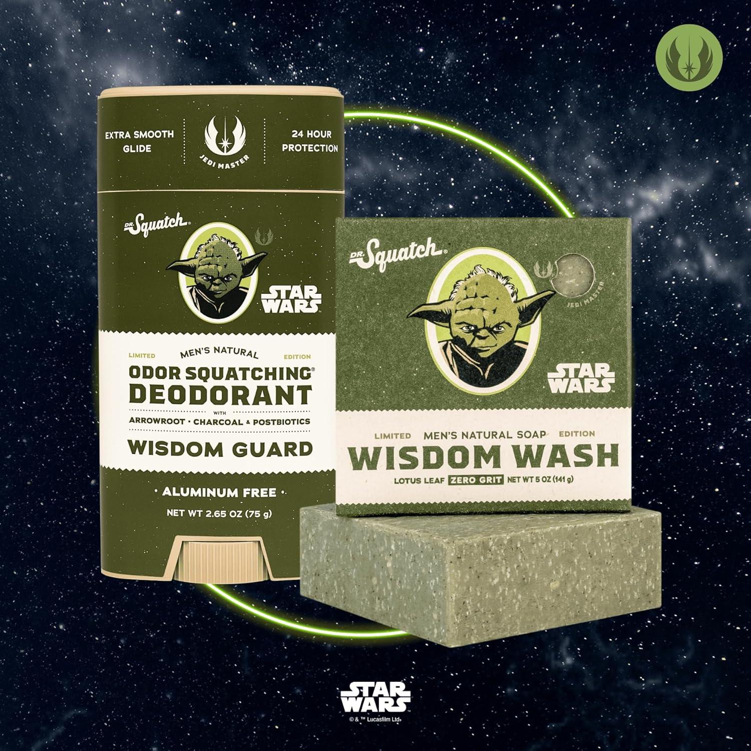imageDr Squatch Star Wars Bundle Natural 4 Soap and 2 Deodorant Gift Set Wisdom Wash Wisdom Guard Sinister Scrub Sinister SticcStar Wars