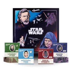 Dr. Squatch Star Wars Bundle – Natural 4 Soap and 2 Deodorant Gift Set – Wisdom Wash, Wisdom Guard, Sinister Scrub, Sinister Sticc(Episode 2 with Collector’s Box)