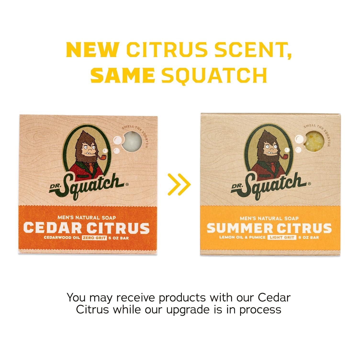 imageDr Squatch Natural Mens Bar Soap Cold Process Body Soap Bar with Natural Oils Gifts for Men Coconut Castaway Wood Barrel Bourbon Fresh Falls Birchwood Breeze amp Coastal Mist 5 oz 5PackNatures Forge