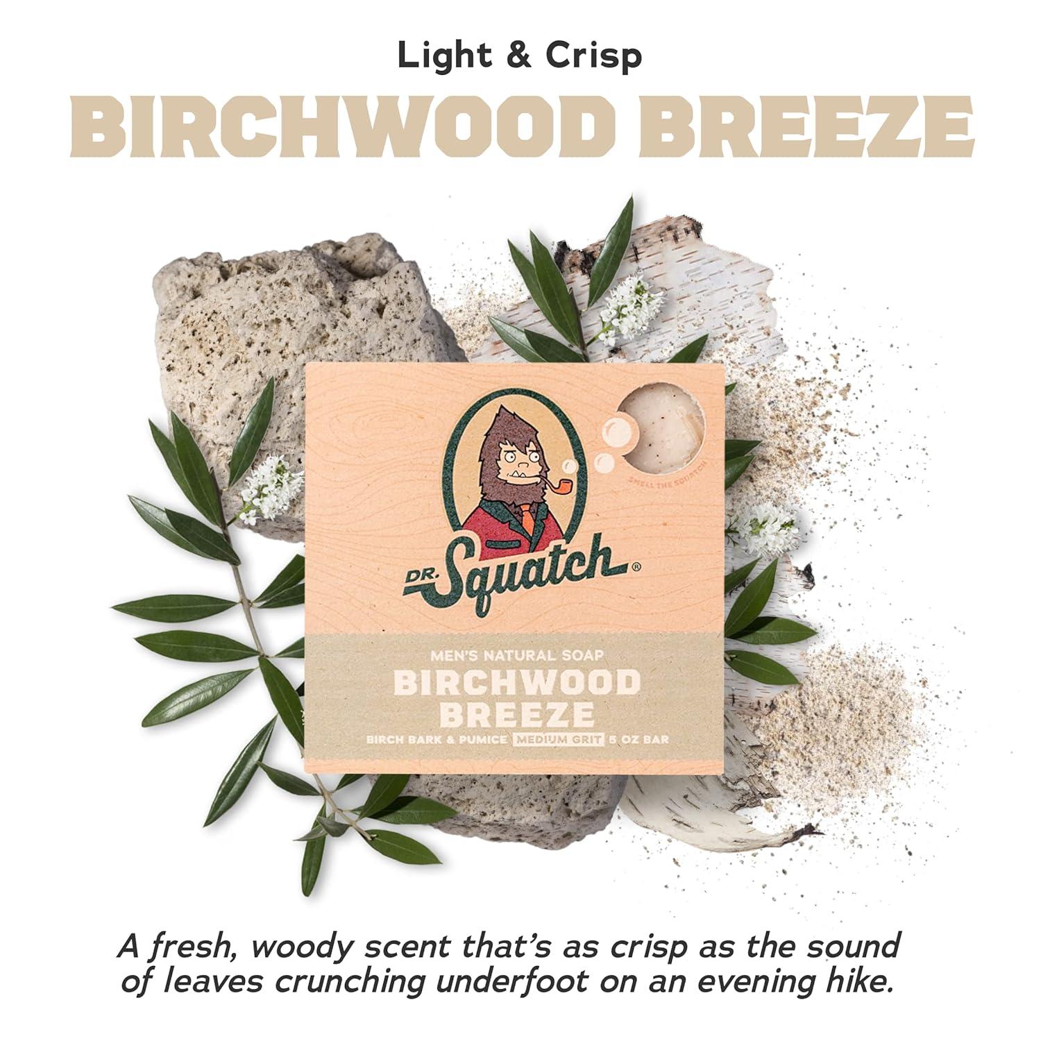 imageDr Squatch Natural Mens Bar Soap Cold Process Body Soap Bar with Natural Oils Gifts for Men Coconut Castaway Wood Barrel Bourbon Fresh Falls Birchwood Breeze amp Coastal Mist 5 oz 5PackWoodland Zest