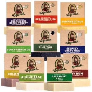 Dr. Squatch Natural Men’s Bar Soap – Cold Process Body Soap Bar with Natural Oils – Gifts for Men – Coconut Castaway, Wood Barrel Bourbon, Coastal Mist, Rainforest Rapids & more (5 oz, 10-Pack)(Bigfoot’s Stash)
