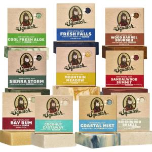 Dr. Squatch Natural Men’s Bar Soap – Cold Process Body Soap Bar with Natural Oils – Gifts for Men – Coconut Castaway, Wood Barrel Bourbon, Coastal Mist, Rainforest Rapids & more (5 oz, 10-Pack)(High Tide Reserve)