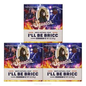 Dr. Squatch Natural Men’s Bar Soap – Limited Edition Terminator Gifts for Men – Natural Cold Process Soap Bar – I’ll be Bricc (5 oz, 3-Pack)(Terminator)