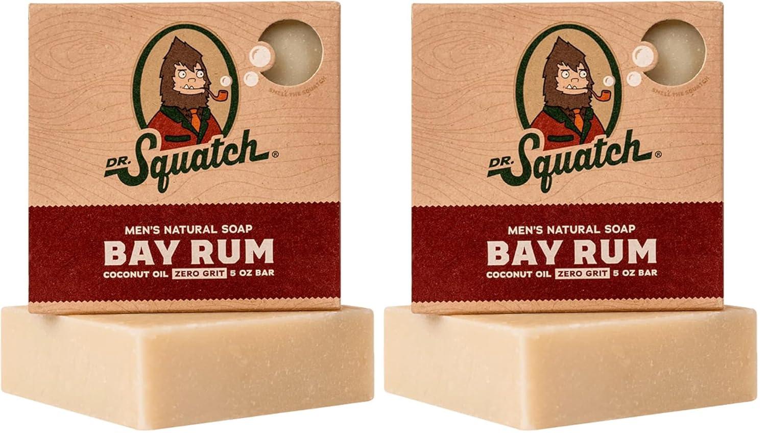 imageDr Squatch All Natural Bar Soap for Men with Zero Grit Bay RumBay Rum