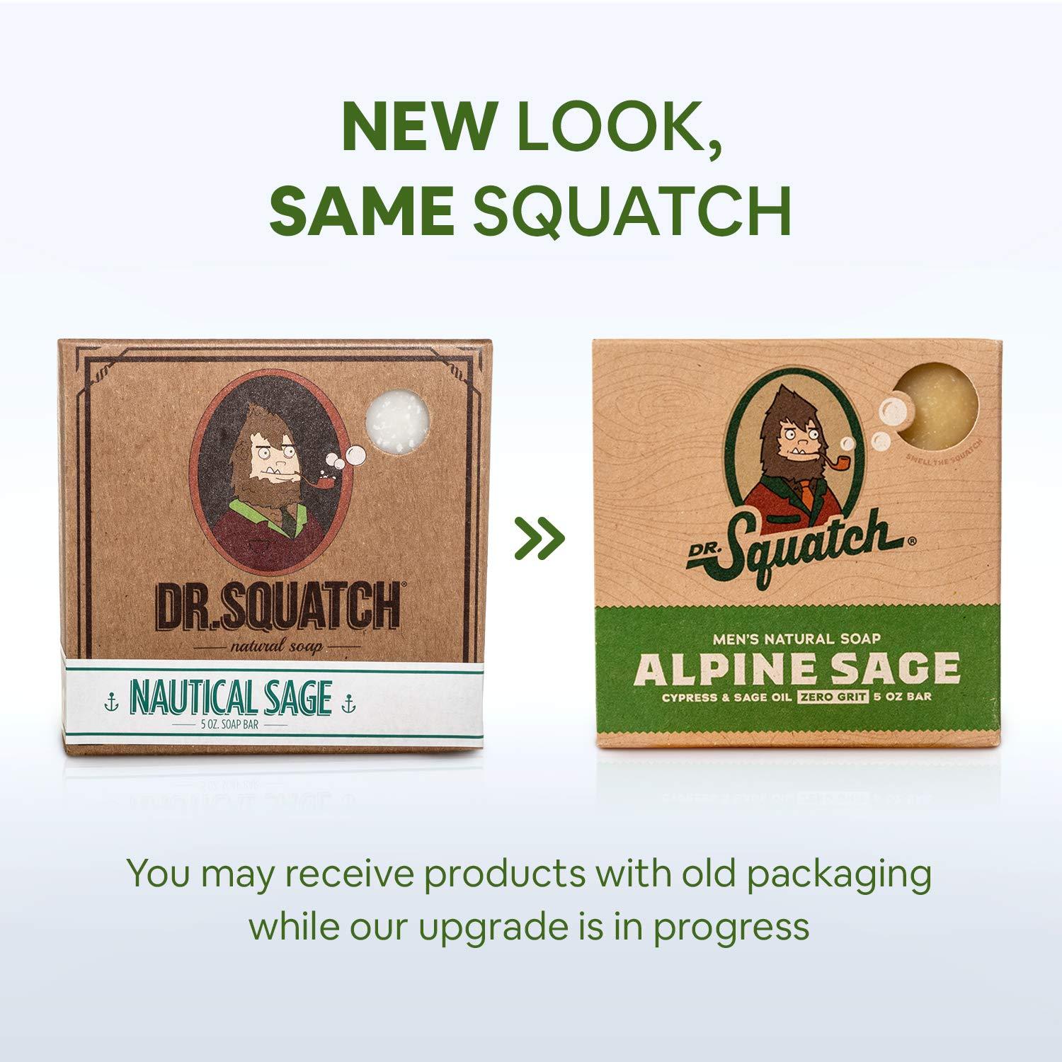 imageDr Squatch All Natural Bar Soap for Men with Zero Grit Bay Rumalpine sage