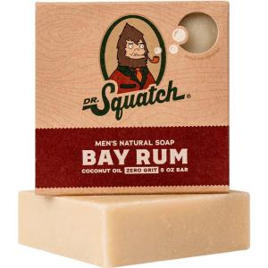 Dr. Squatch All Natural Bar Soap for Men with Zero Grit, Bay Rum(Bay Rum)