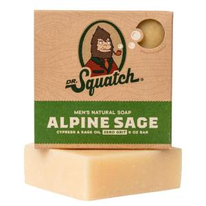 Dr. Squatch All Natural Bar Soap for Men with Zero Grit, Bay Rum(alpine sage)